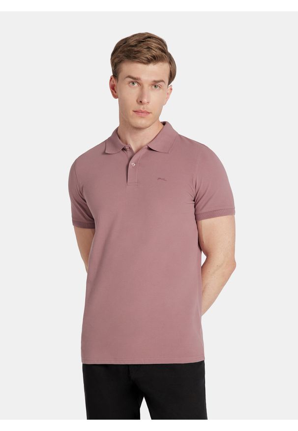 Pako Lorente - PAKO LORENTE - T-shirt polo w różowym kolorze. Typ kołnierza: polo. Kolor: biały, czarny, różowy. Materiał: bawełna, elastan