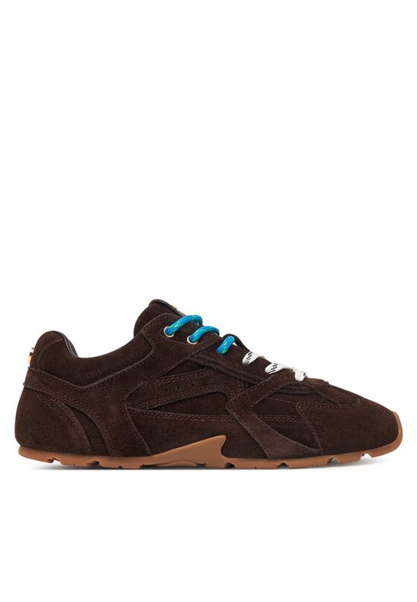 Steve Madden Sneakersy Asiel 11005159 Brązowy. Kolor: brązowy. Materiał: skóra, zamsz