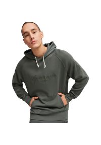 Bluza z kapturem męskie Puma Classics Hoodie. Typ kołnierza: kaptur. Kolor: szary. Materiał: bawełna, materiał #1