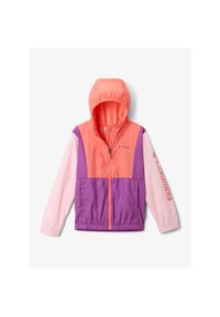 columbia - Kurtka wiatrówka dziewczęca Columbia Lily Basin II Jacket. Kolor: różowy. Materiał: softshell. Sport: turystyka piesza #1