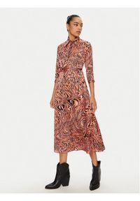 Pinko - PINKO Sukienka koszulowa 102834 A1KD Pomarańczowy Regular Fit. Kolor: pomarańczowy. Materiał: syntetyk. Typ sukienki: koszulowe #1