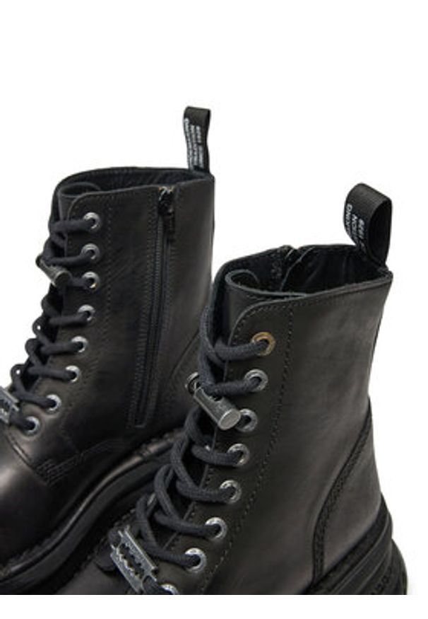 NEW ROCK Glany M-MILI083CCT-C4 Czarny. Kolor: czarny. Materiał: skóra. Styl: rockowy