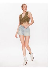 TwinSet - TWINSET Szorty jeansowe 231TT2413 Niebieski Regular Fit. Kolor: niebieski. Materiał: bawełna