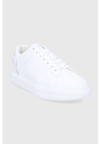 Trussardi Jeans - Trussardi buty męskie kolor biały. Nosek buta: okrągły. Zapięcie: sznurówki. Kolor: biały. Materiał: guma #2