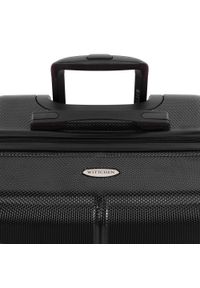 Wittchen - Średnia walizka z polikarbonu żłobiona. Kolor: czarny. Materiał: guma #8