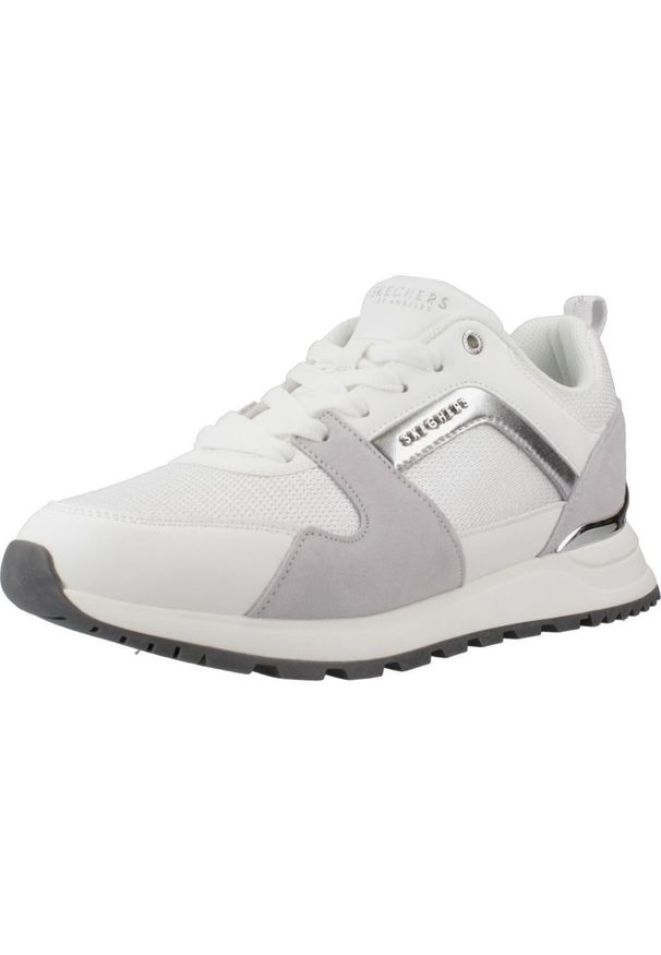 skechers - Kapcie SKECHERS RUNWAY Biały. Kolor: biały. Materiał: syntetyk, tkanina