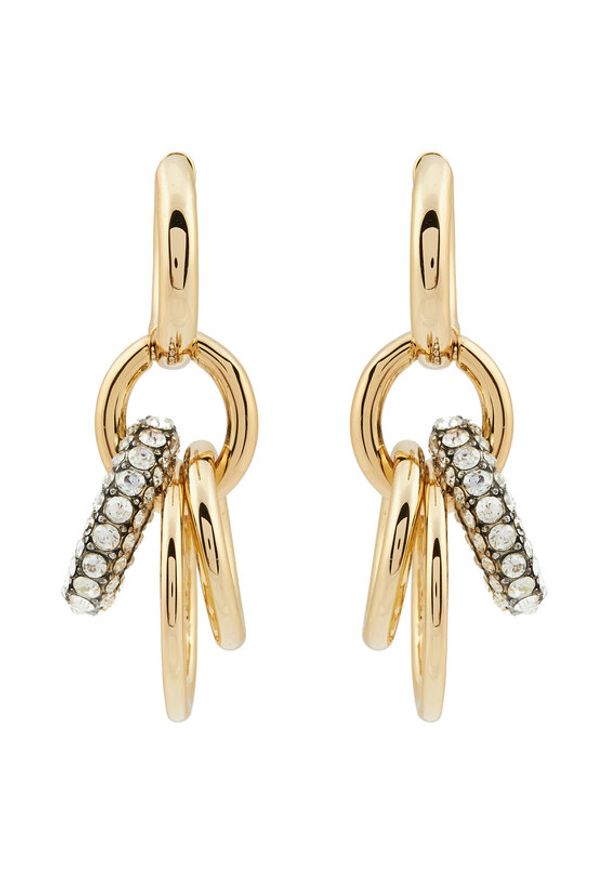 Tory Burch Kolczyki Miller Pave Interlocking Earring 160179 Złoty. Materiał: metalowe. Kolor: złoty