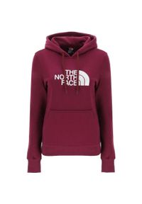 Bluza damska The North Face Drew Peak z kapturem. Typ kołnierza: kaptur. Kolor: czerwony. Wzór: haft. Sport: turystyka piesza