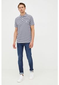 Michael Kors polo bawełniane CU250XZ67E kolor granatowy wzorzysty. Typ kołnierza: polo. Kolor: niebieski. Materiał: bawełna. Długość: krótkie. Wzór: aplikacja #1