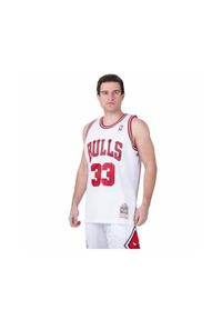 Koszulka sportowa męska Mitchell & Ness Chicago Bulls Nba Home. Kolor: biały, wielokolorowy. Długość rękawa: bez rękawów