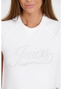 Juicy Couture - JUICY COUTURE Biały t-shirt Retroshrunken Tee. Kolor: biały