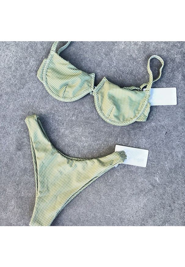 Intica - Strój kąpielowy z półmiseczkami odporny na słońce i chlor Krsta. Kolor: zielony. Materiał: tkanina, materiał