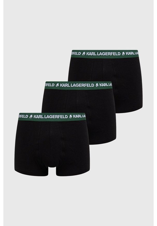 Karl Lagerfeld bokserki (3-pack) 220M2120.61 męskie kolor zielony. Kolor: zielony. Materiał: bawełna