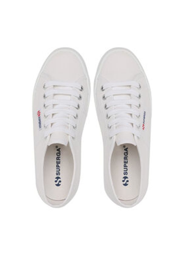 Superga Tenisówki 2740 Platform S21384W Biały. Kolor: biały. Materiał: materiał. Obcas: na platformie