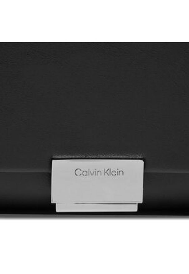 Calvin Klein Torebka Archive Hardware Crossbody K60K611352 Czarny. Kolor: czarny. Materiał: skórzane