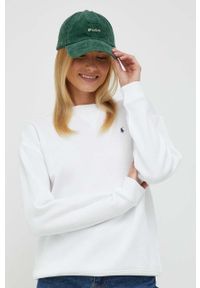 Polo Ralph Lauren bluza damska kolor biały gładka. Typ kołnierza: polo. Kolor: biały. Wzór: gładki #2