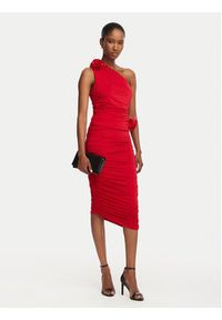 ACCESS FASHION Spódnica ołówkowa 63-6001-326 Czerwony Slim Fit. Kolor: czerwony. Materiał: syntetyk #4