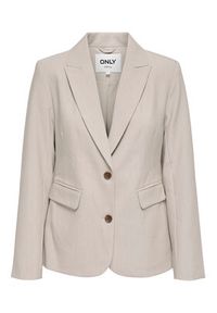 only - ONLY Marynarka Raven 15338389 Beżowy Slim Fit. Kolor: beżowy. Materiał: syntetyk #3