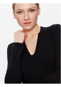 Sisley Sweter 14ETM400H Czarny Regular Fit. Kolor: czarny. Materiał: wiskoza #3
