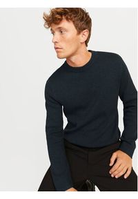 Jack & Jones - Jack&Jones Sweter Milano 12259666 Granatowy Relaxed Fit. Kolor: niebieski. Materiał: bawełna #5