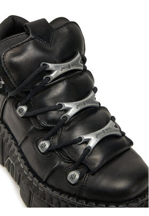 NEW ROCK Sneakersy M-WALL106-S13 Czarny. Kolor: czarny. Materiał: skóra