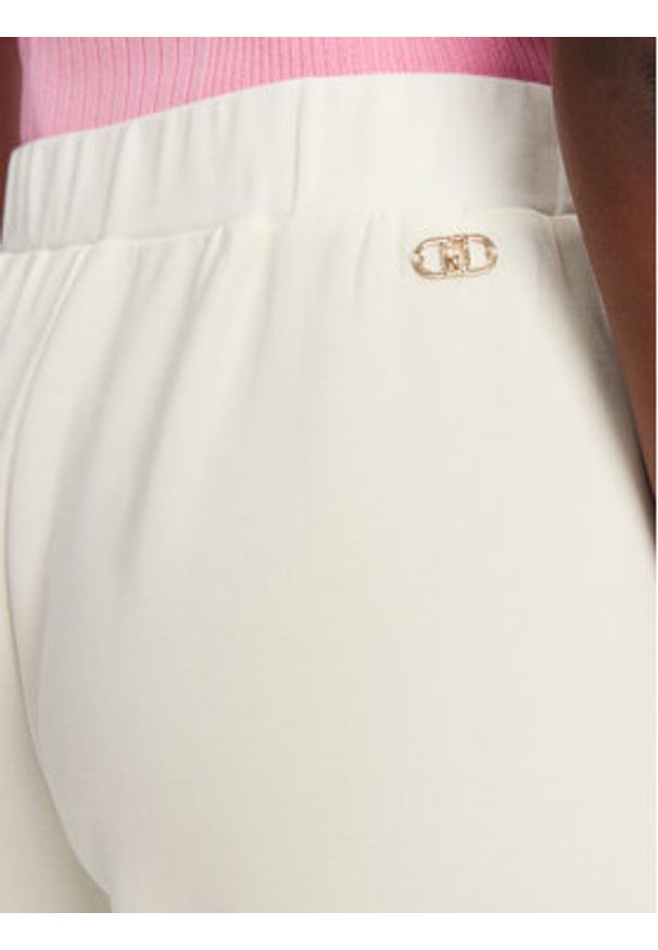 Liu Jo Sport Spodnie dresowe TA5229 J4869 Biały Relaxed Fit. Kolor: biały. Materiał: syntetyk