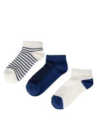 Sprandi Zestaw 3 par niskich skarpet dziecięcych 8KB-001-SS25 (3-PACK) Granatowy. Kolor: niebieski. Materiał: materiał, bawełna