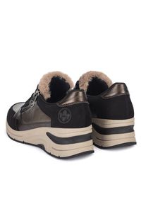 Rieker Półbuty N9301-90 Czarny. Kolor: czarny. Materiał: skóra #2