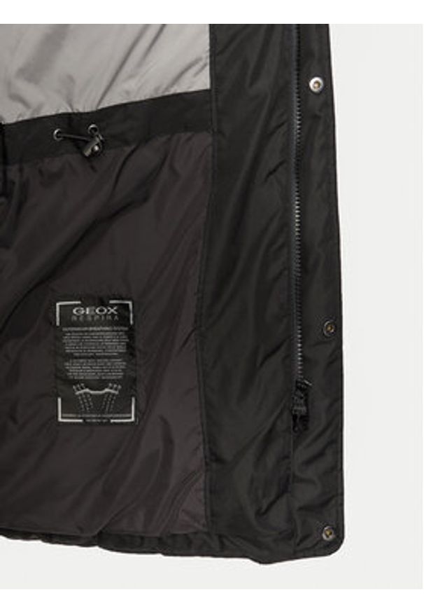 Geox Kurtka zimowa Leitan M4628B T3144 F9000 Czarny Regular Fit. Kolor: czarny. Materiał: syntetyk. Sezon: zima