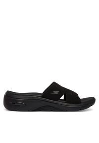 skechers - Skechers Klapki GO WALK Arch Fit 2.0 140865/BBK Czarny. Kolor: czarny. Materiał: materiał #1