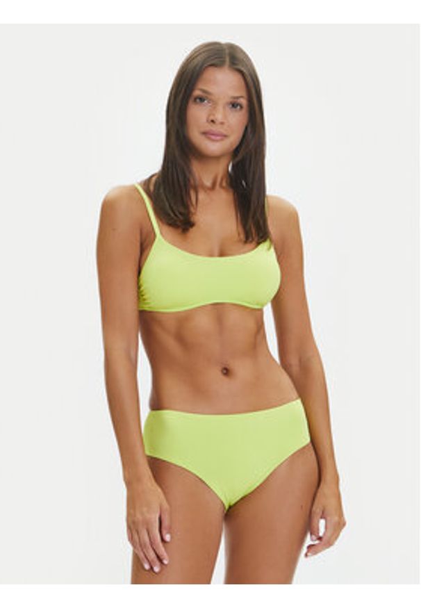 United Colors of Benetton - United Colors Of Benetton Góra od bikini 3P5H5R1MQ Żółty. Kolor: żółty. Materiał: syntetyk