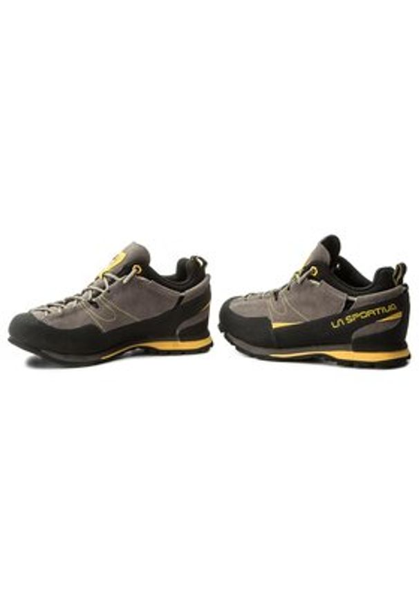 LA SPORTIVA - La Sportiva Trekkingi Boulder X 838GY Szary. Kolor: szary. Materiał: skóra, zamsz. Sport: turystyka piesza