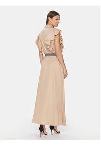 Gaudi Sukienka koszulowa 411BD15002 Beżowy Regular Fit. Kolor: beżowy. Materiał: lyocell. Typ sukienki: koszulowe #4