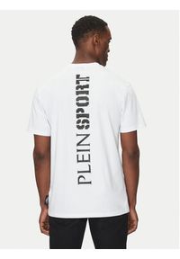 Plein Sport T-Shirt SAEC MTK8019 STE001N Biały Regular Fit. Kolor: biały. Materiał: bawełna. Styl: sportowy