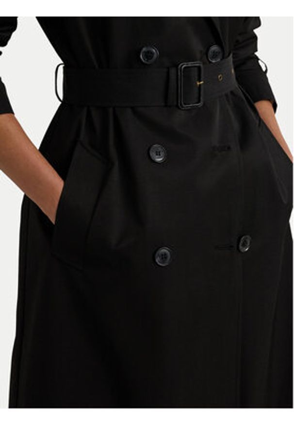Lauren Ralph Lauren Trencz 297951259001 Czarny Straight Fit. Kolor: czarny. Materiał: syntetyk, bawełna