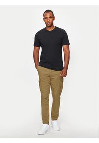 Brave Soul T-Shirt MTS-149ARKHAMV Czarny Straight Fit. Kolor: czarny. Materiał: bawełna
