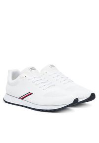 TOMMY HILFIGER - Tommy Hilfiger Sneakersy New Runner Eva Corpo Knit FM0FM05648 Biały. Kolor: biały. Materiał: materiał #4