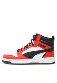 Puma Sneakersy Rebound V6 Mid Jr 393831 03 Biały. Kolor: biały. Materiał: skóra