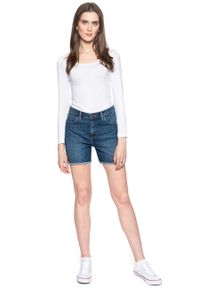 Lee - LEE BOYFRIEND SHORT DAMSKIE SZORTY JEANSOWE L37NMGFL 112108093. Materiał: jeans #6