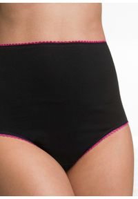 bonprix - Figi z wysoką talią (5 par). Kolor: czarny. Wzór: gładki #3