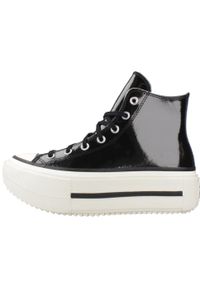 Adidasy Converse Chuck Taylor All Star Lift Double Stack, Dla obu płci. Kolor: czarny. Materiał: tkanina, skóra, lakier. Obcas: na platformie. Styl: sportowy #2