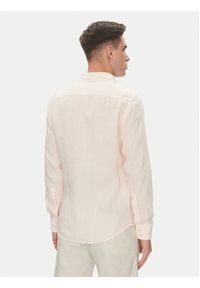 BOSS Koszula 50537381 Różowy Regular Fit. Kolor: różowy. Materiał: len #4