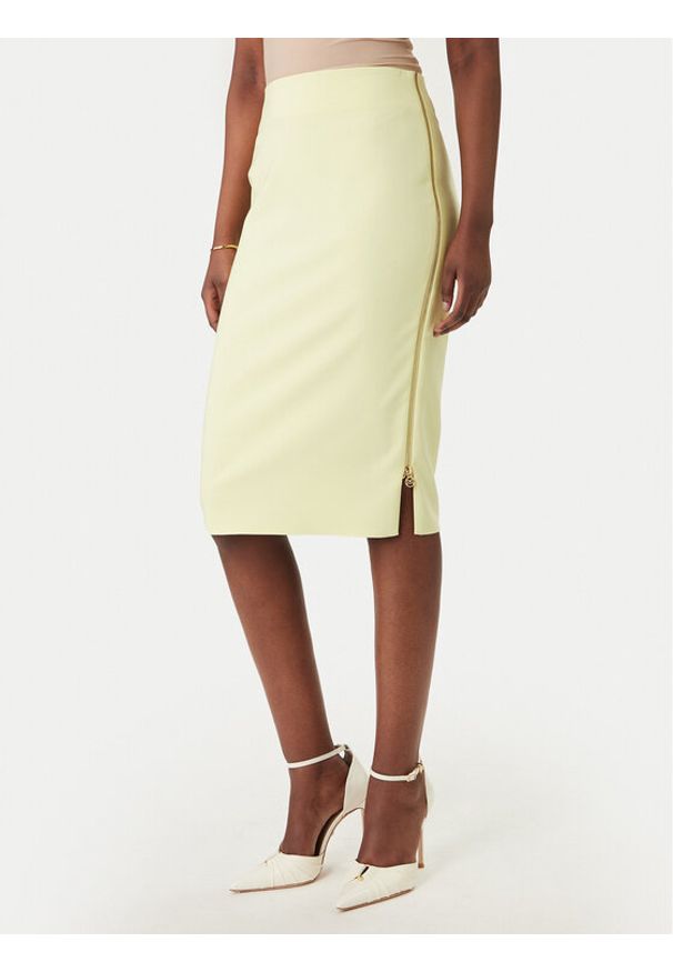 Rinascimento Spódnica ołówkowa CFC0127985003 Żółty Slim Fit. Kolor: żółty. Materiał: syntetyk