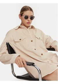 Billabong Sukienka koszulowa Winter Ocean EBJWD00149 Beżowy Boxy Fit. Kolor: beżowy. Materiał: bawełna. Typ sukienki: koszulowe #7