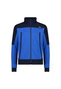 Kurtka męska turystyczna CMP 34A1857. Typ kołnierza: kaptur. Kolor: niebieski. Materiał: softshell #1