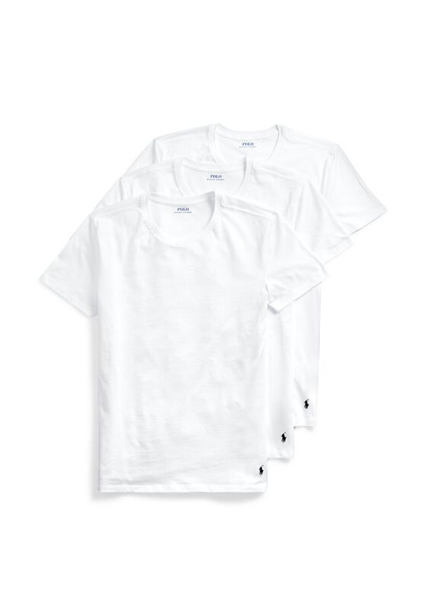 Polo Ralph Lauren Komplet 3 t-shirtów Classic Crew 714830304003 Biały Regular Fit. Typ kołnierza: polo. Kolor: biały. Materiał: bawełna