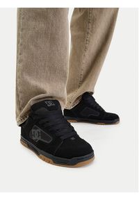 DC Shoes Sneakersy EO-DC COILER DC03011001 Czarny. Kolor: czarny. Materiał: nubuk, skóra #4