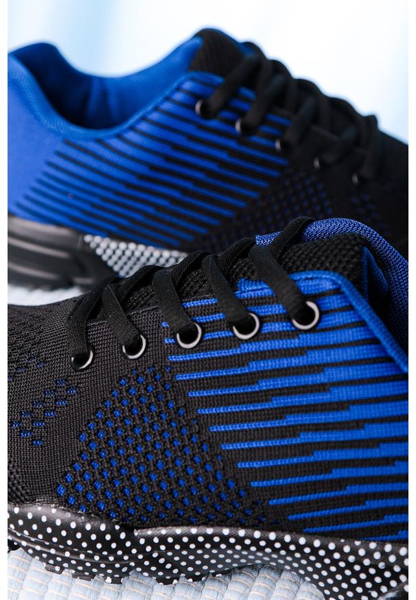Casu - Czarne buty sportowe sznurowane casu ch017-4. Kolor: czarny, wielokolorowy, niebieski