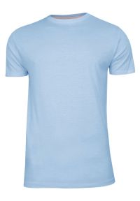 Błękitny Bawełniany T-Shirt Męski Bez Nadruku -Brave Soul- Koszulka, Krótki Rękaw, Basic. Okazja: na co dzień. Kolor: niebieski. Materiał: bawełna. Długość rękawa: krótki rękaw. Długość: krótkie. Sezon: lato, wiosna. Styl: casual #1