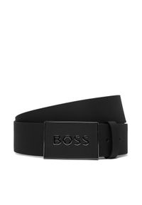 BOSS Pasek Męski 50471333 Czarny. Kolor: czarny. Materiał: skóra #1